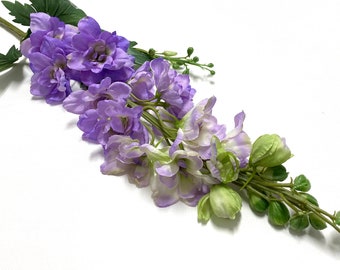 Lavender Artificial Delphinium Flower Spray - Artificial Flowers, Silk Flowers, Wedding, DIY, Flower Crown, Centerpiece, Wreath, Millinery