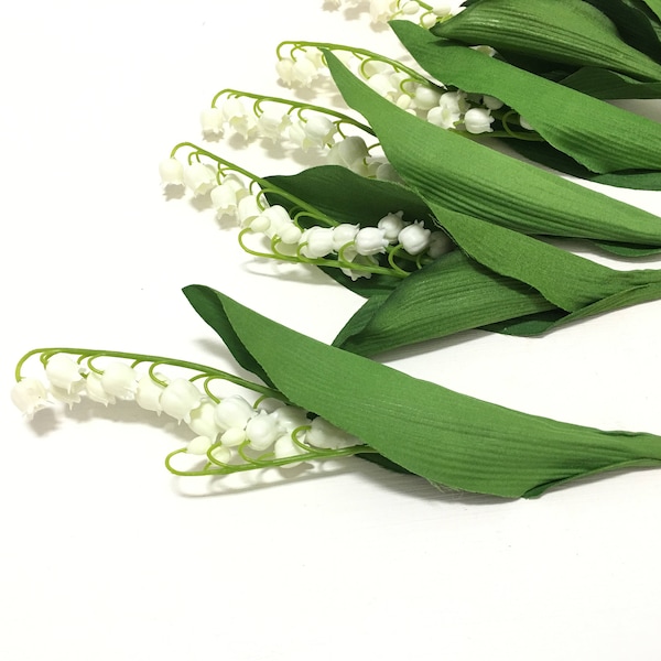 DISCONTINUED ITEM - Artificial Lily of the Valley Flower Stems - Bouquet, Artificial Flowers, Wedding, Silk Flowers, Flower Crown, DIY