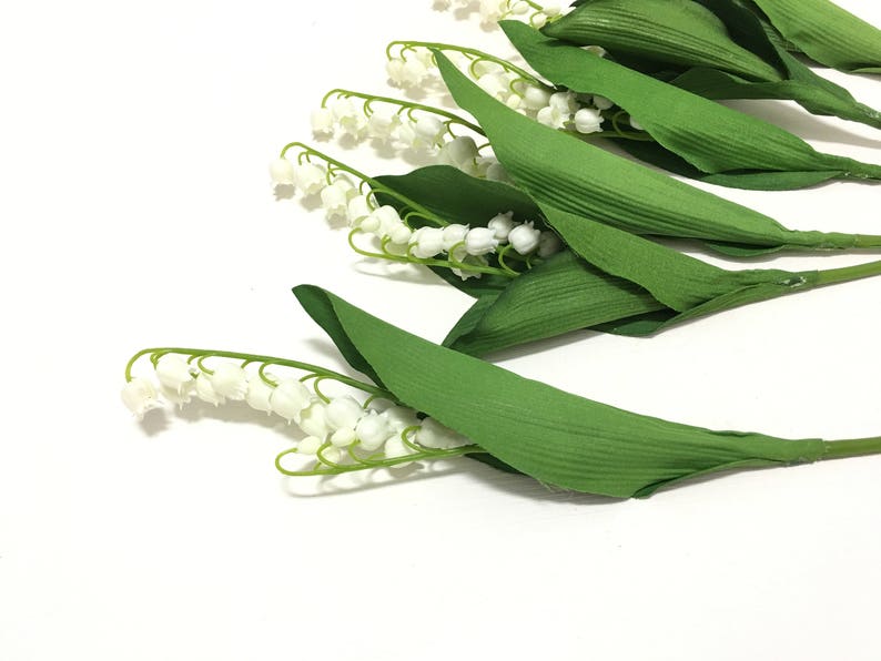 Artificial Lily of the Valley Flower Stems Bouquet, Artificial Flowers, Wedding Flowers, Silk Flowers, Flower Crown, Flower Arrangement image 1