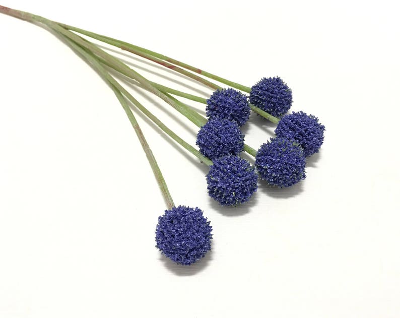 BLUE Billy Button Spray Craspedia Artificial Flowers  Etsy