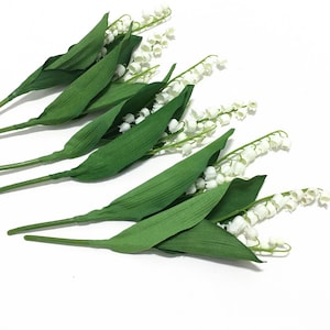 Artificial Lily of the Valley Flower Stems Bouquet, Artificial Flowers, Wedding Flowers, Silk Flowers, Flower Crown, Flower Arrangement image 2