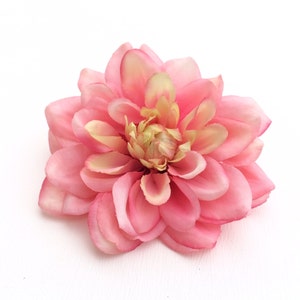 Artificial Pink Dahlia  - 4.5 Inches - Artificial Flowers, Silk Flowers, Wedding Flowers, Hair Accessories, Flower Crown, Millinery, Wreath