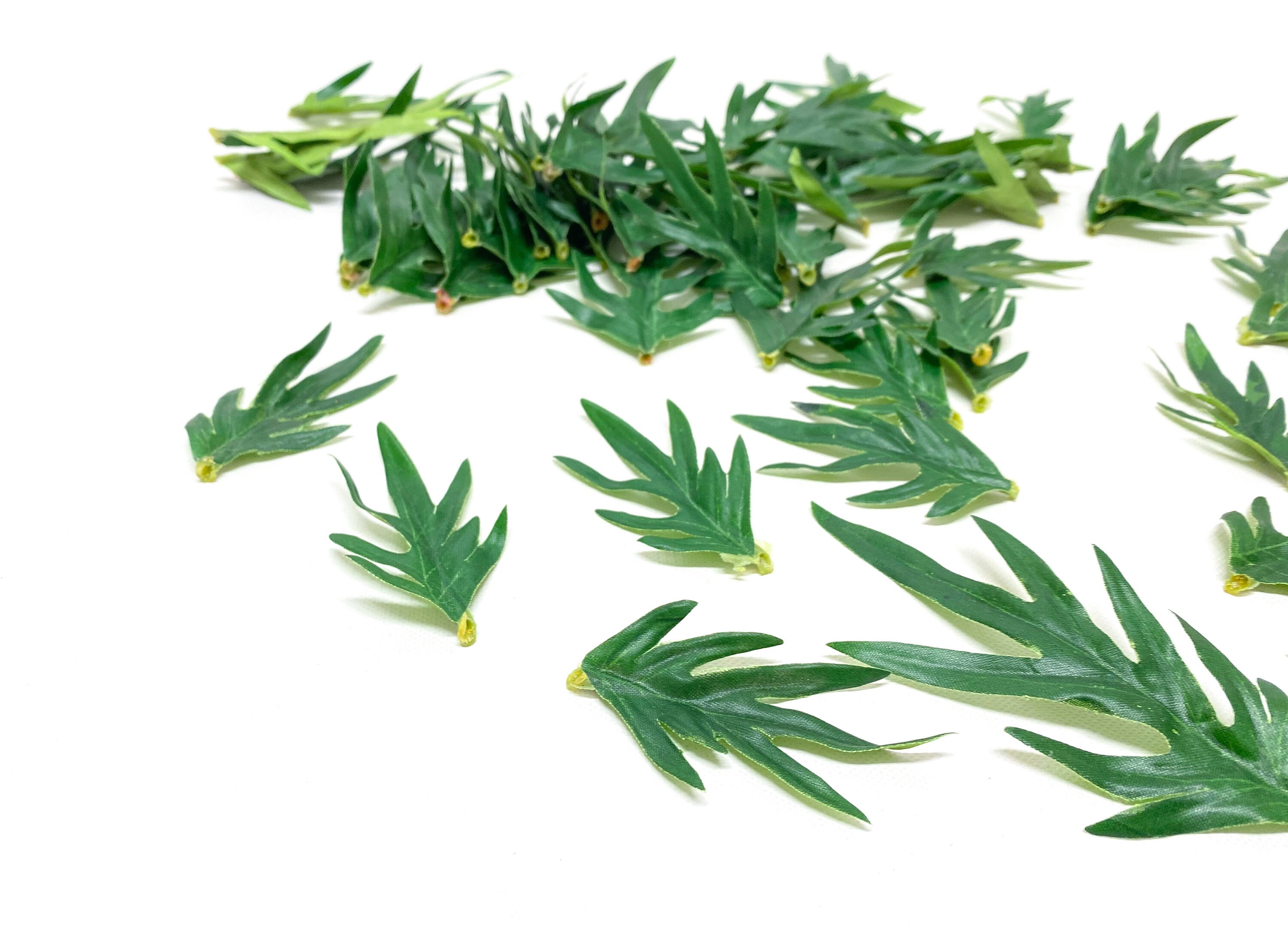 50 Green Artificial Daisy Leaves Artificial Leaves Etsy