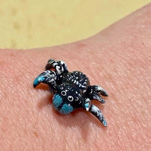 Jumping Spider sculpture, life size spider sculpture, polymer clay spider