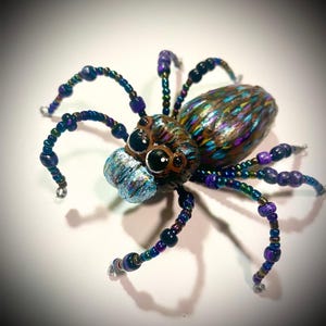 Christmas Spider sculpture, Jumping Spider Sculpture, Arachnid, fully positional sculpture