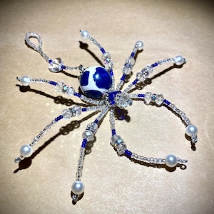 Christmas Spider  ornament / Crystal Spider / Spider Collectable / legend of the Christmas Spider, Christmas ornament, beaded spider