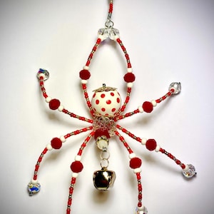 Christmas Spider  ornament / Crystal Spider / Spider Collectable / legend of the Christmas Spider, Christmas ornament, beaded spider