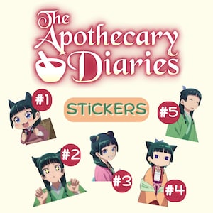 Mao Mao Sticker Bundle 5 Pack Apothecary Diaries Cute Anime Stickers for Laptop Journal Scrapbook Gift Waterproof and Durable Vinyl Stickers