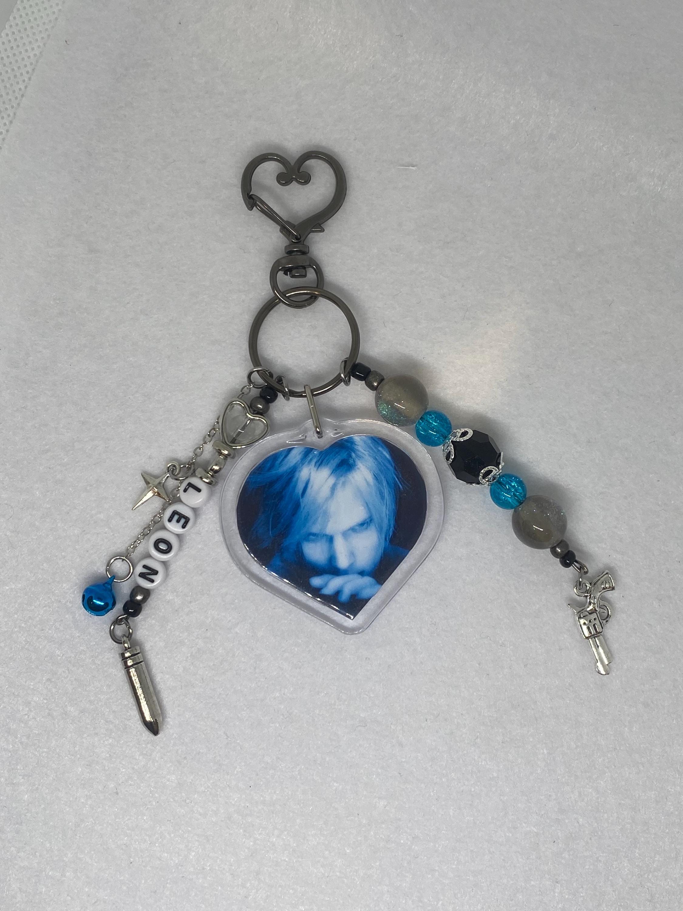 Personalized Gift - BLUE & BLACK LEON Kennedy Keychain ! - Etsy