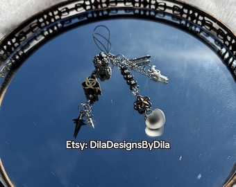 Leon Kennedy Inspired Phone Charm – Resident Evil Charm, Chunky Beaded Accessory