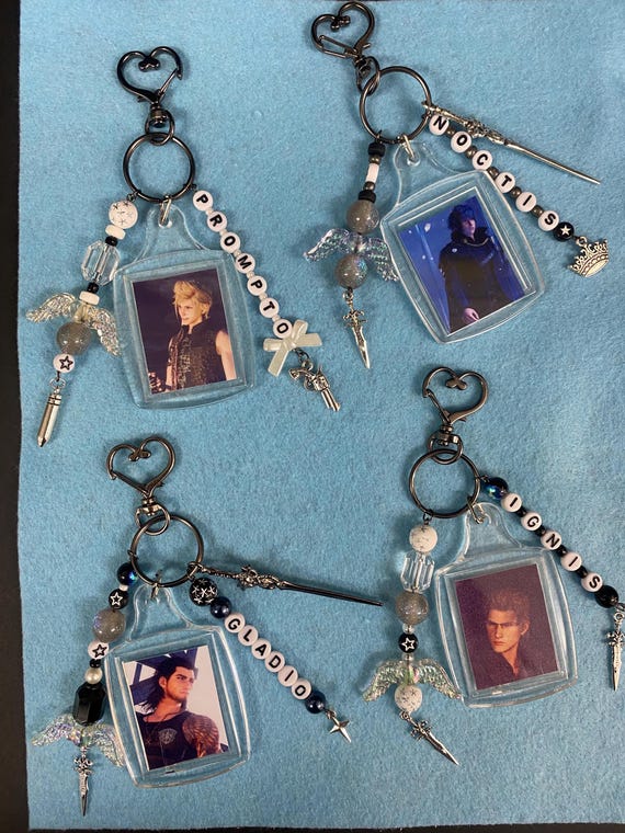FINAL FANTASY XV Chocobros keychains set ! - Noctis Ignis Prompto Gladio individual keychains or chocobro set