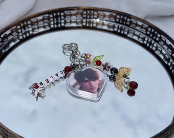 LOVE & DEEPSPACE CALEB Inspired acrylic and beaded keychain