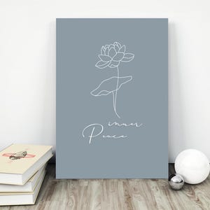 Inner Peace Wall Art | Printable Wall Art | Minimalist Quote Digital Download | Calm Aesthethic Decor | Quotes Poster | Instant Download