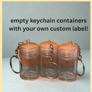 Mini 10mL Plastic Bottle Keychain  Empty Travel Vial for Seasonings, Glitter, Sweeteners, Powders  Refillable Favor Container Custom Label