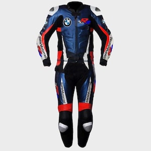 BMW Motorrad Racing Leather Suit S1000RR One Piece Motorcycle Suit for Men CE Armored Cowhide MotoGP Track Gear
