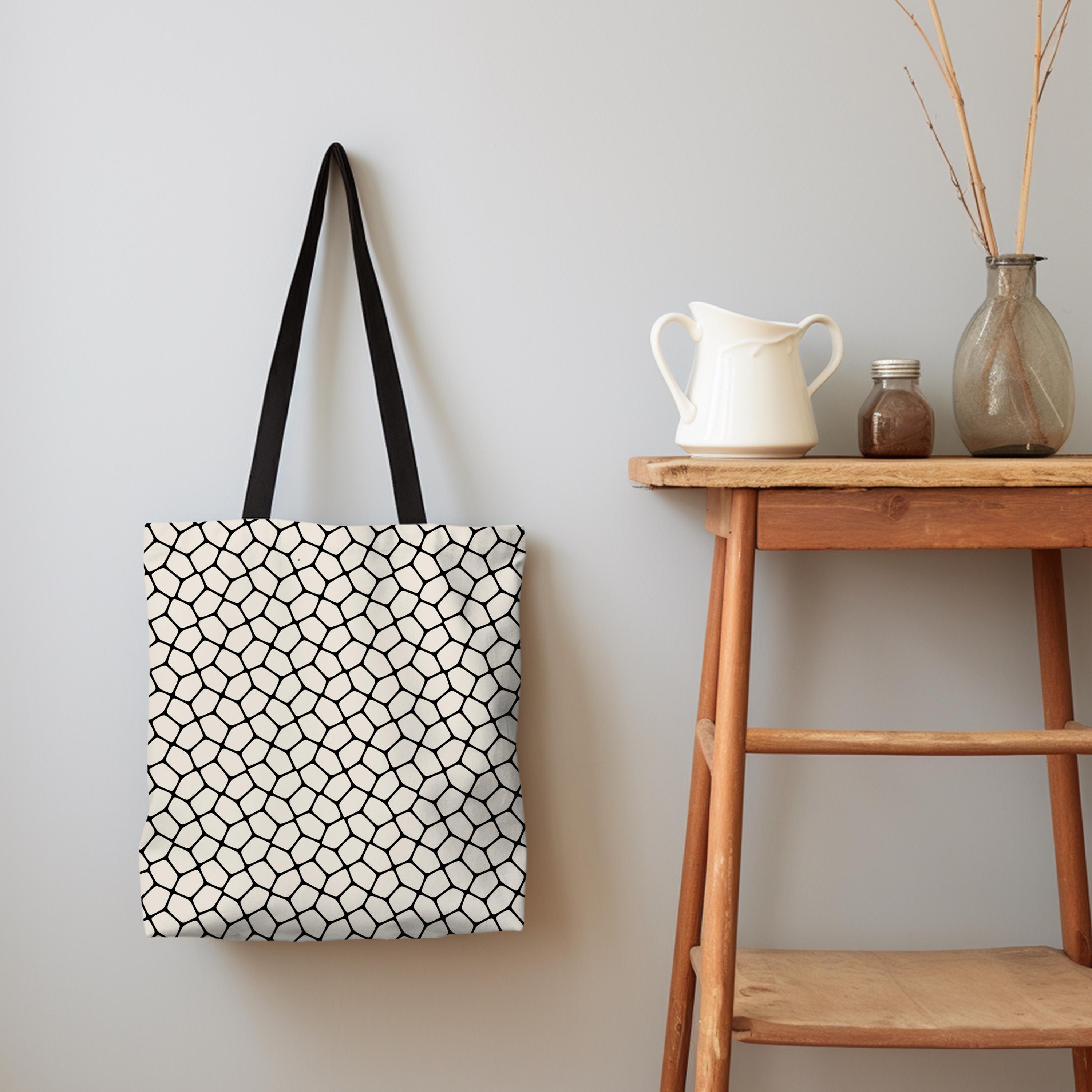 Minimalist Abstract Line Art Tote Bag, Stylish Bag Gift, All  display picture 1