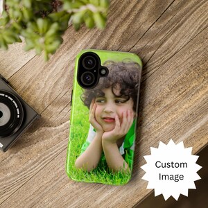 Coque de téléphone résistante avec photo d'enfant personnalisée, étui pour iPhone, Samsung Galaxy et Google Pixel, photo d'enfant personnalisée, cadeau pour maman papa et grands-parents