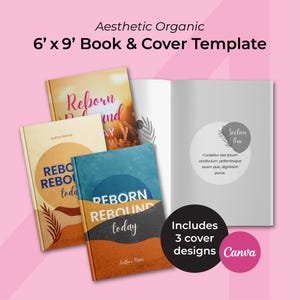 Canva Book Template for Fiction, 6x9 Book Template, Aesthetic Layout & Cover, KDP Ready, Inspirational, Motivational, Memoir Book Design