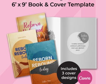 Canva Book Template for Fiction, 6x9 Book Template, Aesthetic Layout & Cover, KDP Ready, Inspirational, Motivational, Memoir Book Design