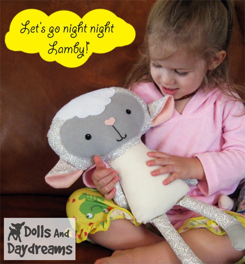 Lamb PDF Sewing Pattern Stuffed Toy Animal Sheep Softie image 3