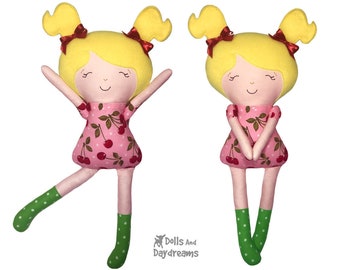 Embroidery Machine ITH Doll Pattern - In The Hoop digitized files photo step by step Instructions