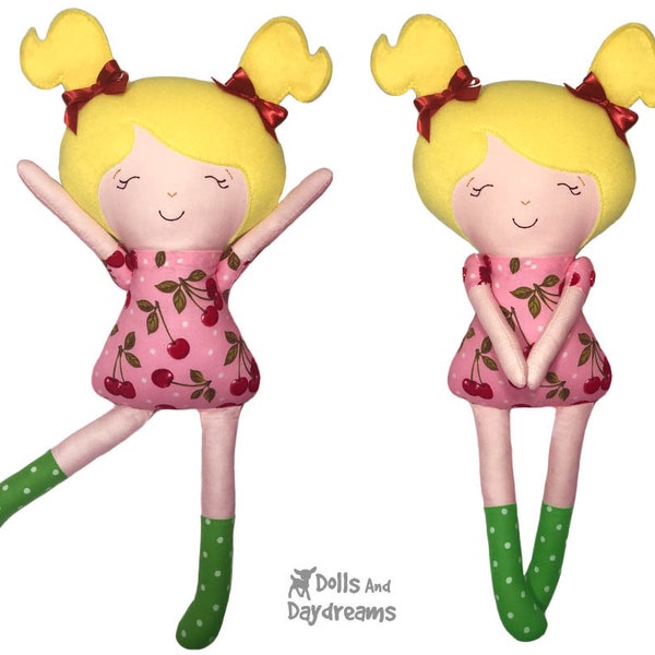 Embroidery Machine ITH Doll Pattern - In The Hoop digitized files photo step by step Instructions