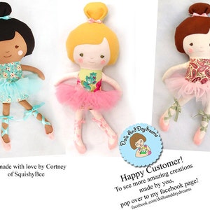 Ballerina Cloth Doll Sewing PDF Pattern Ballet Dancer Doll Clothes Tutu and Ballet Slippers included image 6