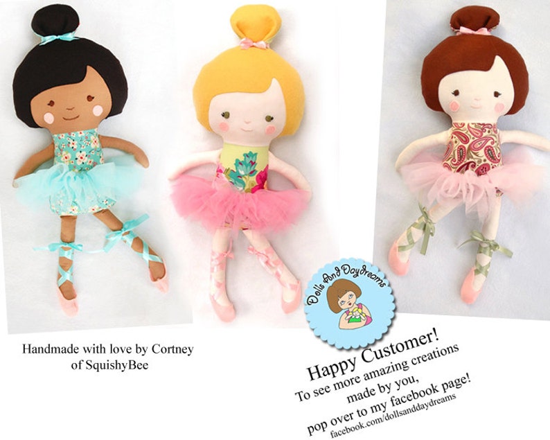 Ballerina Cloth Doll Sewing PDF Pattern Ballet Dancer Doll Clothes Tutu and Ballet Slippers included image 6