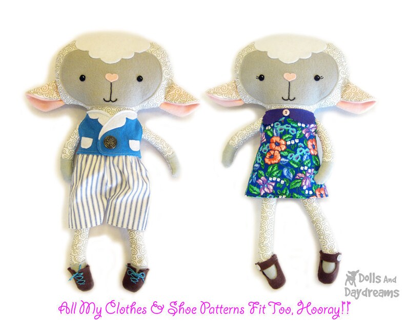 Lamb PDF Sewing Pattern Stuffed Toy Animal Sheep Softie - Etsy