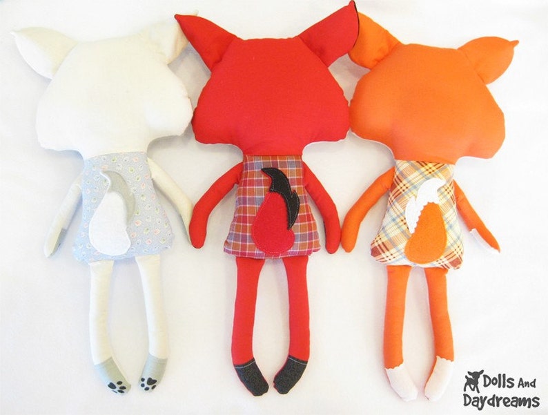 Fox Sewing Pattern PDF Stuffed Toy Softie Instant Download image 7