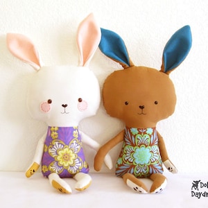 Bunny Rabbit PDF Sewing Pattern Stuffed Toy Softie DIY Easter image 4