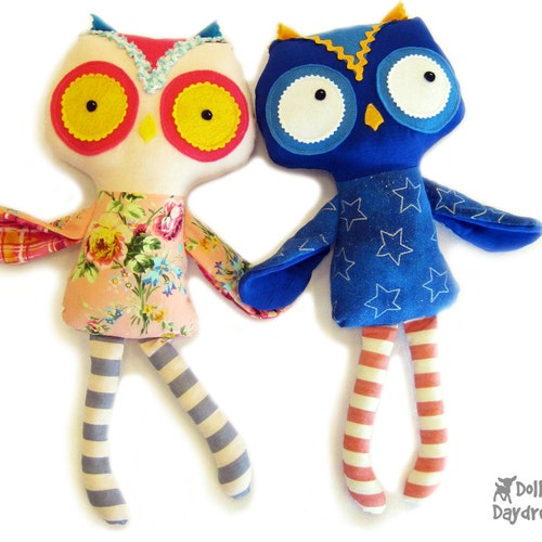 Owl PDF Sewing Pattern Softie Stuffed Toy - Etsy