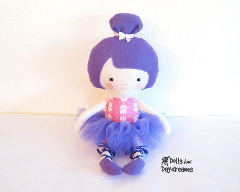 Ballerina Cloth Doll Sewing PDF Pattern Ballet Dancer Doll Clothes Tutu and Ballet Slippers included image 4