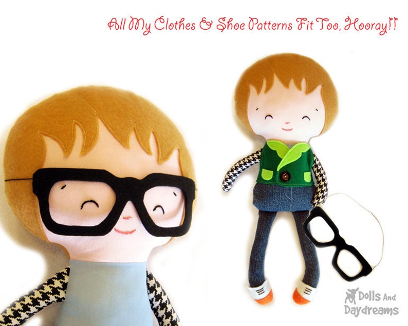 Superhero Sewing Pattern PDF Removable Doll Glasses, reversible Mask, Cape, Belt included, Plus Glasses, Mask will fit your children too image 7