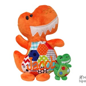 ITH Dino Embroidery Machine Dinosaur Pattern Stuffie Plush Personilized Monogramed DIY Toy Quick Easy image 5