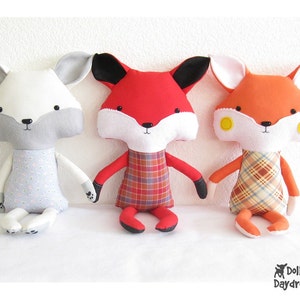 Fox Sewing Pattern PDF Stuffed Toy Softie Instant Download image 4