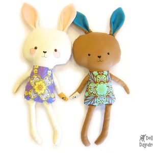 Bunny Rabbit PDF Sewing Pattern Stuffed Toy Softie DIY Easter image 1