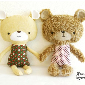 Teddy Bear Softie PDF Sewing Pattern Stuffed Toy Plush image 4