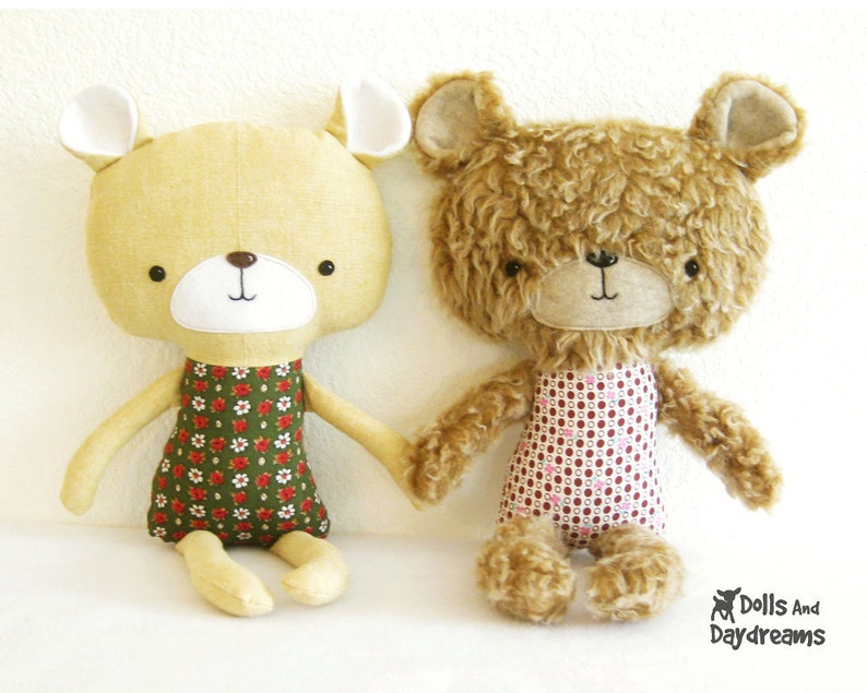 Teddy Bear Softie PDF Sewing Pattern Stuffed Toy Plush image 4