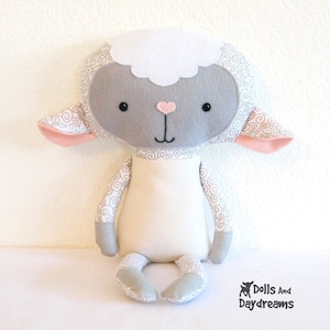 Lamb PDF Sewing Pattern Stuffed Toy Animal Sheep Softie image 4