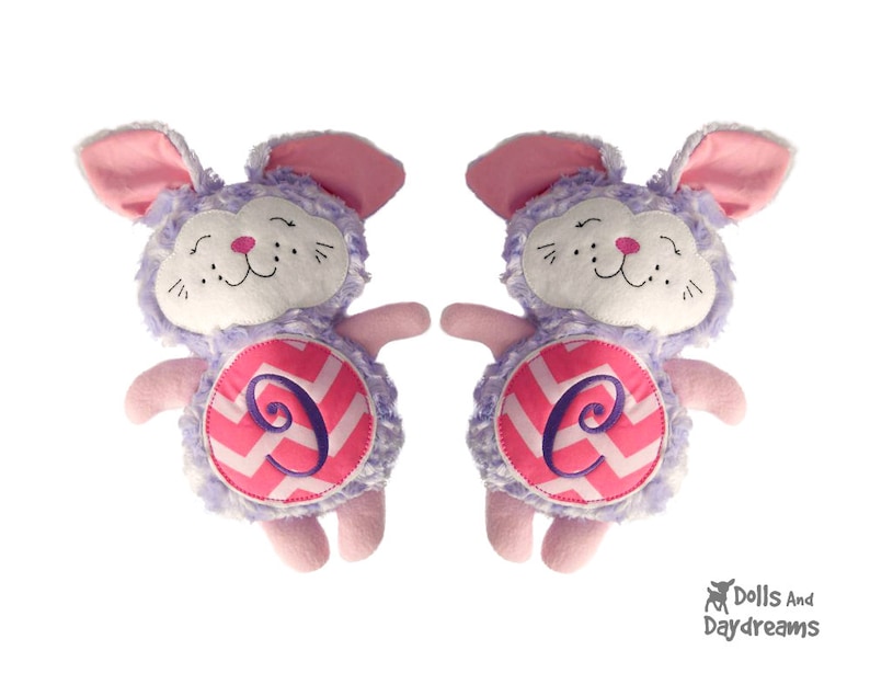 Bunny Rabbit Embroidery Machine ITH Pattern Easter Softie Stuffie Plush Toy DIY Quick Easy image 6