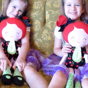 Button Joint Doll PDF Sewing Pattern Easy Rag Doll cloth dolly Tutorial DIY Girl Toy Miss Tippy Toes image 3