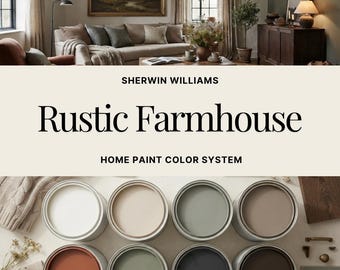 Rustykalna paleta kolorów w stylu wiejskim: paleta kolorów Sherwin Williams Whole Home Paint (pobierz plik PDF)