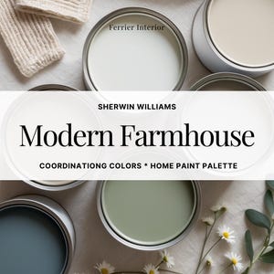 Sherwin Williams Color Palette for Modern Farmhouse Home Paint Palette Whole Home Colors Neutral Interior Color Exterior Paint Scheme