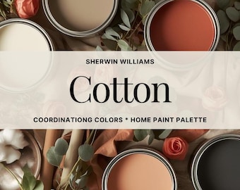 Cotton SHERWIN WILLIAMS Paint Farbpalette: Modernes neutrales FarbschemaGanzes Haus Farbpalette PDF-Download