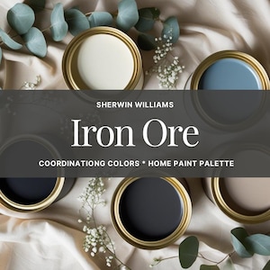 Sherwin Williams Iron Ore Paint Color Palette: Whole Home Interior & Exterior (PDF Download