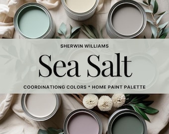 Sherwin Williams Sea Salt Paint Farbpalette: Farbschema für das gesamte Haus (PDF-Download