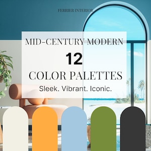 Mid-Century Modern Paint Color Palette: Whole House Retro Schemes (Digital Download)