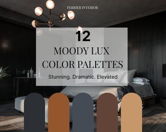 Guide de la palette de couleurs Moody Home : schémas de peinture intérieure luxueux (téléchargement numérique)