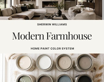Modern Farmhouse Paint Palette: Sherwin Williams Whole Home Colors (PDF Download